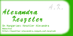 alexandra kesztler business card